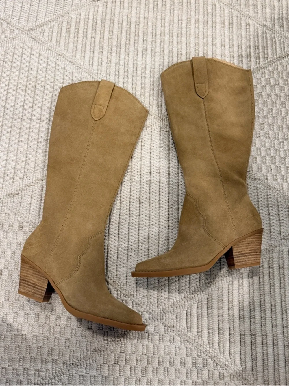 Dolce Vita Regy Western Wide Calf Boot in Black Suede